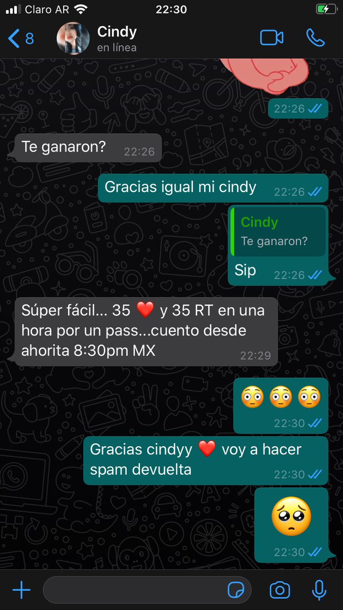 Ya que perdi <a href="/CynthiiaR92/">Cindy❤️</a> me da un pasa si llego a 35 fav y 35 rt 🙈