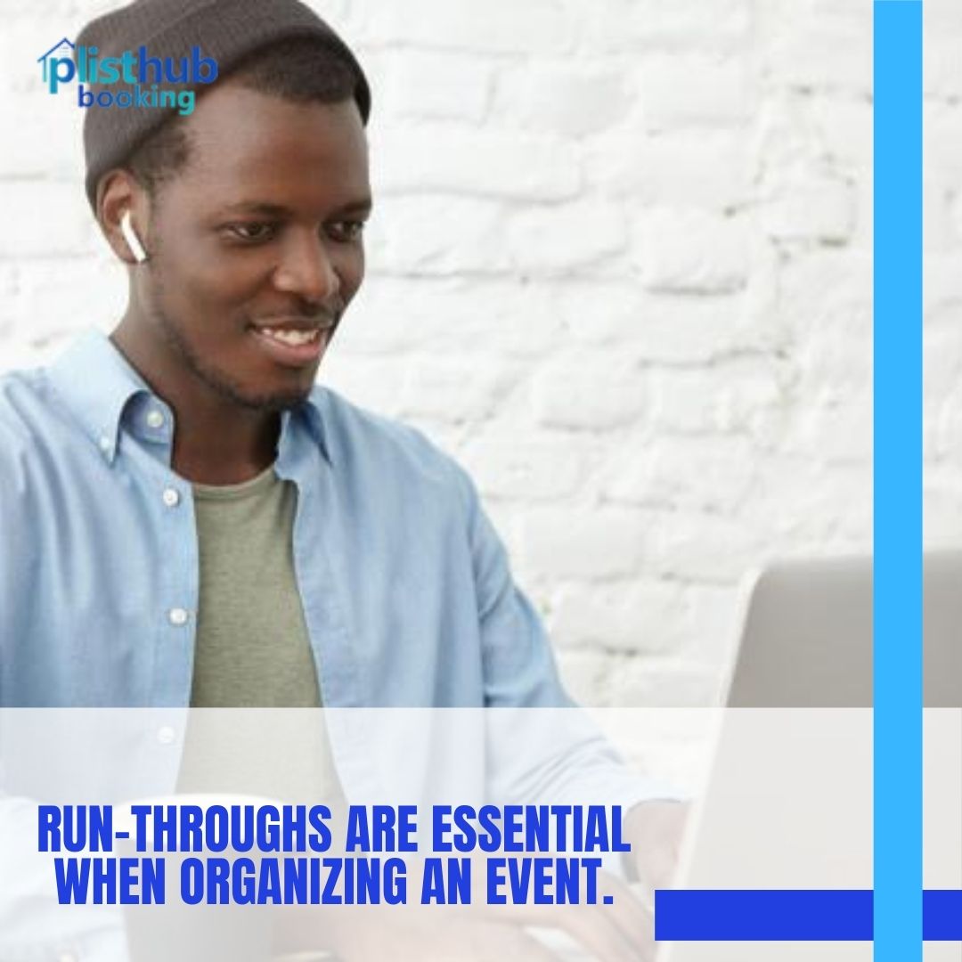 plist_booking's tweet image. Run-throughs are essential when organizing an event. It gives you time to check what you've missed and what needs to change.  

#bookingtips #propertylisthubbooking #onlinebookingnigeria #onlinepropertybooking #shorletsinlagos #eventcentersinnigeria #lagos #lagosevents