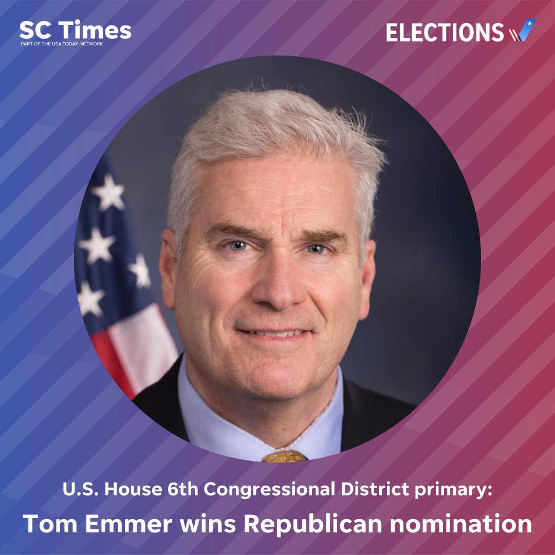 sctimes's tweet photo. Final election results are in: Rep. Tom Emmer earned 87% of the votes in the District 6 race against Patrick Munro https://t.co/DFYPXOAKu7 https://t.co/y53BVNauZ9
