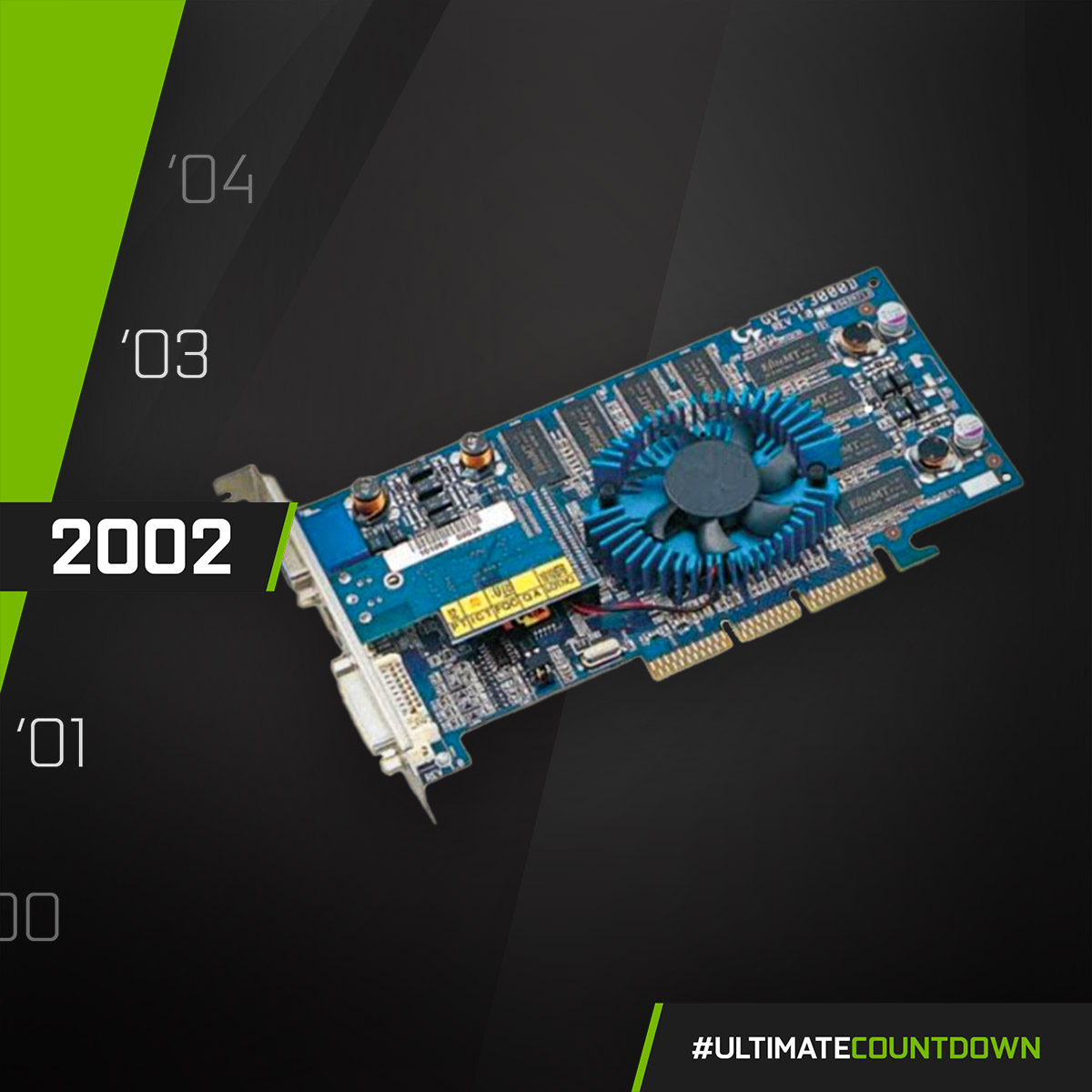 GIGABYTE_News's tweet photo. アルミ製青色ヒートシンクにより、GF300D は最も性能が高い部類に入る GeForce 3 グラボでしたね～

#GeForce3
#UltimateCountdown #UltimateAORUS #2002 
#GIGABYTE #AORUS https://t.co/ewhDWOXYPF