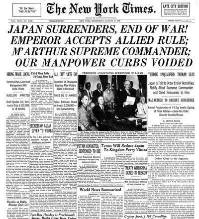 OTD 1945 the Second World War ends with Japan’s surrender with Emperor Hirohito announcing that the country will accept the terms of the Potsdam Declaration over the radio. However Japanese forces did not always cease combat as ordered  #VJDay75 1/x