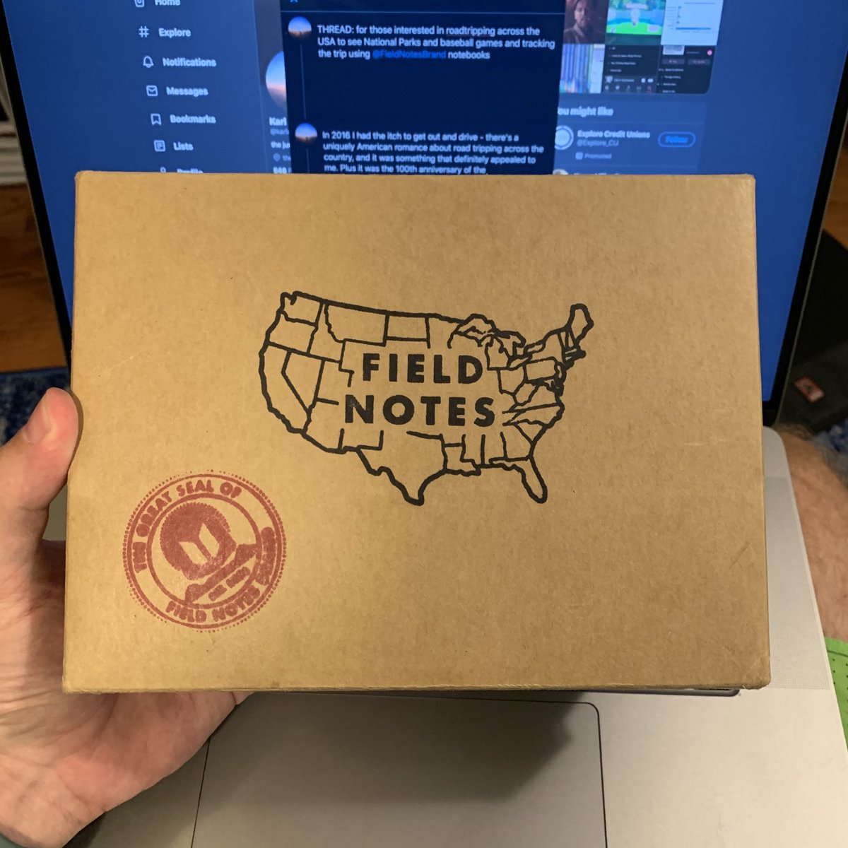 Important stage-setting: I am a daily user of  @FieldNotesBrand notebooks (since July 18, 2011 when I started my first book). They are the best dang notebooks in the world. My first purchase included a box set with one notebook from each state (the "County Fair edition).