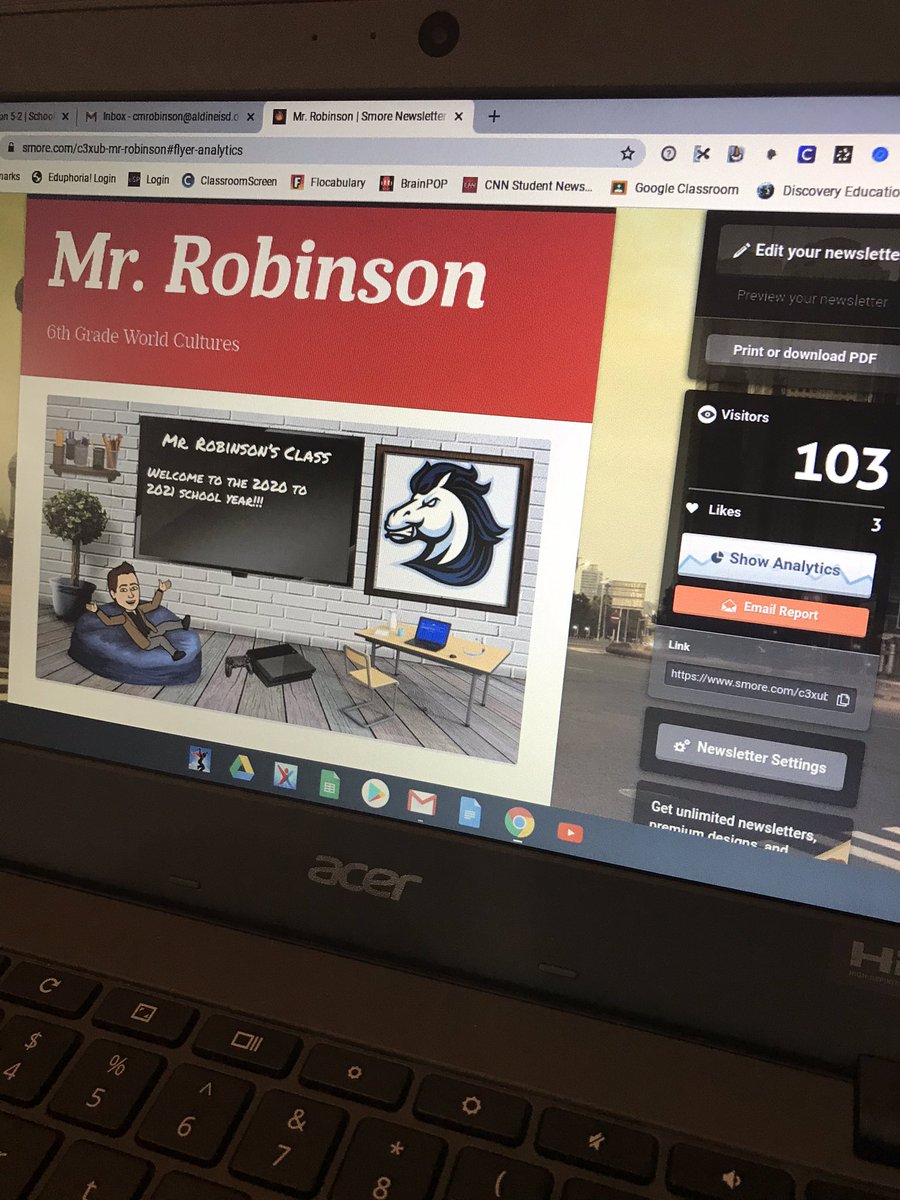 MrRob_HISD's tweet photo. My Smore newsletter reached 103 out of 233 families. Oh and 3 likes 😂 #coltsderserveit #coltsmakehistory @AldineMS_AISD @MrRLWright https://t.co/cf9mS27INw