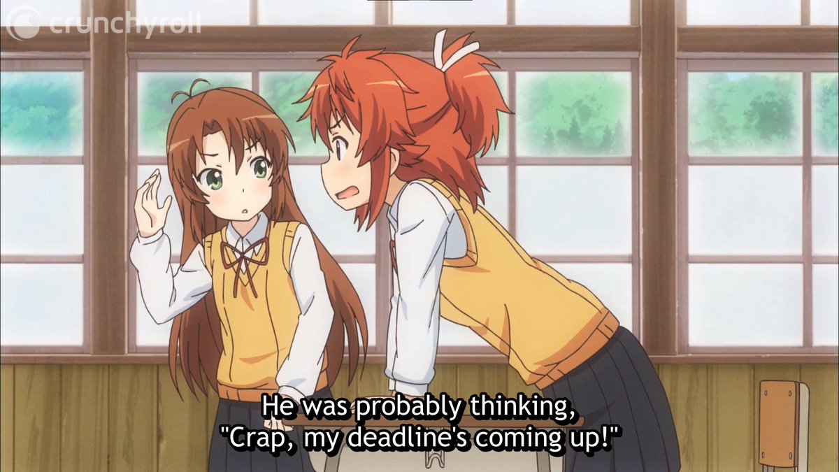 Crunchyroll's tweet photo. She's not wrong 💦 (via Non Non Biyori) https://t.co/R7fdfLXwHk