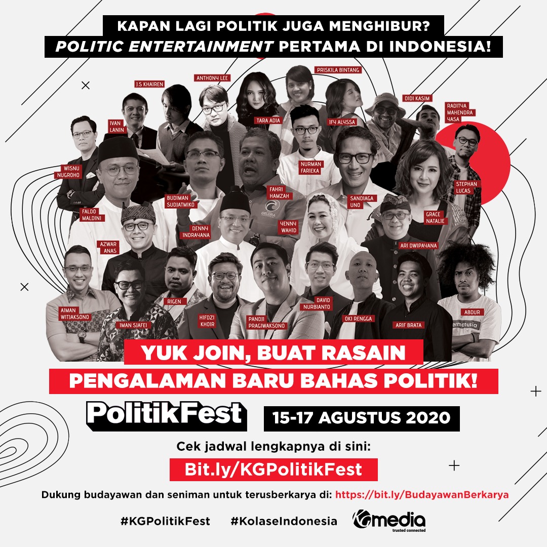 kompascom's tweet photo. Ga mau kalah sama Mimin @KompasTV 

Mimin juga bagi-bagi voucher @gramediadotcom total Rp 1 juta untuk 10 orang pemenang

RT Tweet ini

Reply dengan "Yuk hari ini nonton #KGPolitikFest"di YouTube https://t.co/4VOOkFiGyW" https://t.co/iqe7n04NkZ