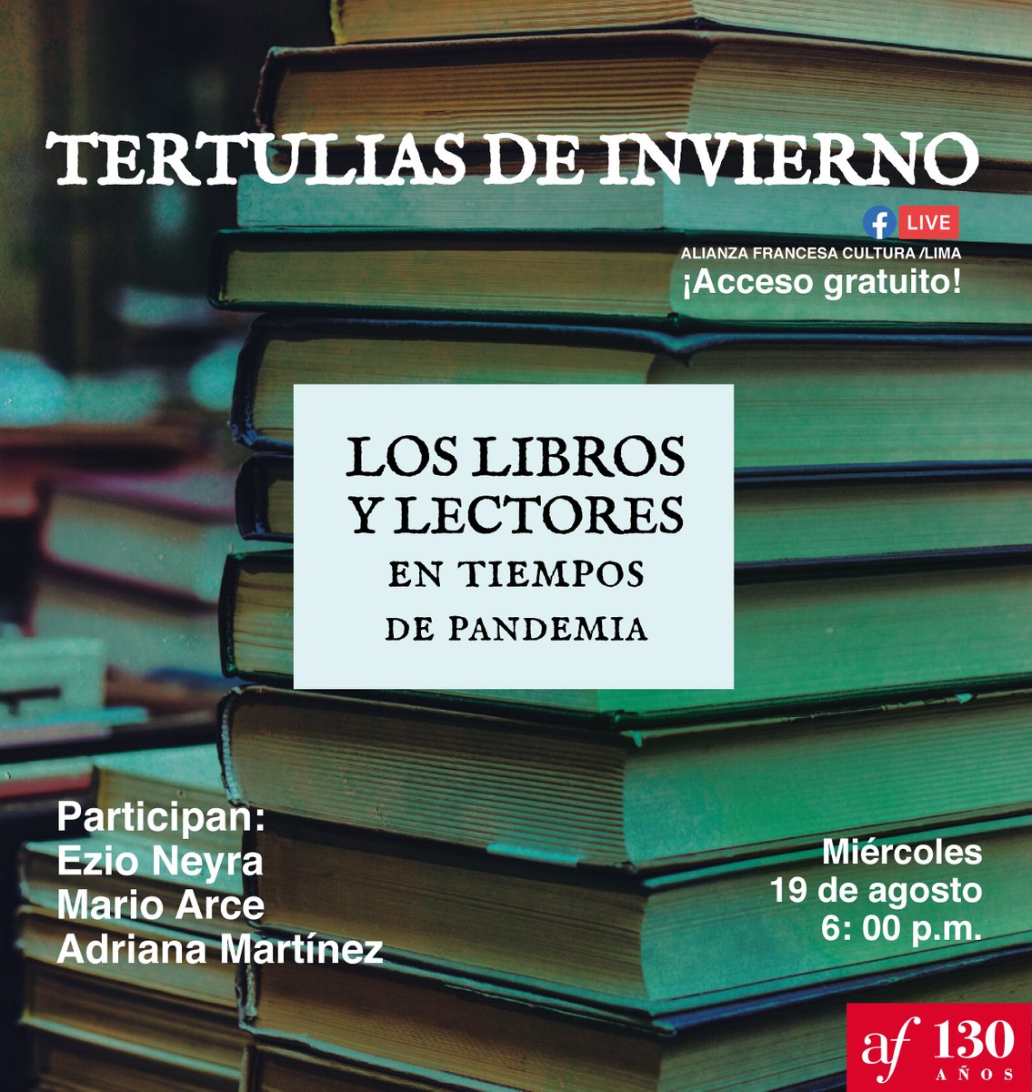 AFLima_Oficial's tweet photo. En esta sesión dialogaremos con editores, bibliotecólogos y promotores del libro en nuestro país sobre la relevancia del libro y los lectores durante estos tiempos críticos.
🔴Te esperamos en la transmisión en VIVO en nuestra misma página cultural.
#AFCultural #AF130ans https://t.co/Jv0GmOuuE6