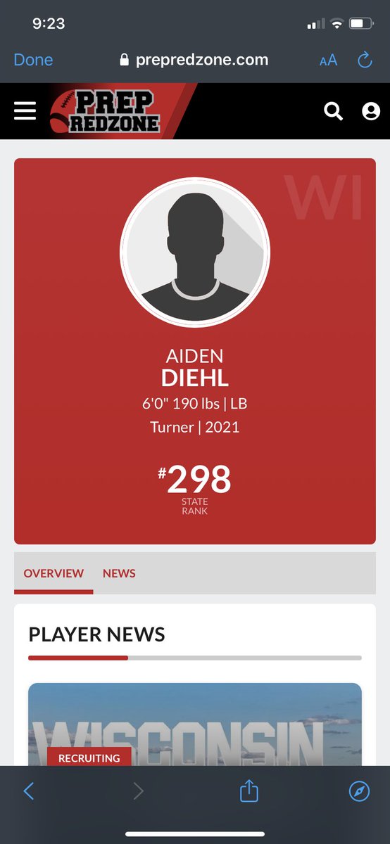 Thank you for <a href="/PrepRedzoneWI/">Prep Redzone Wisconsin</a> for giving me preseason 2nd team all state linebacker as well as ranking me top 300 in the state.