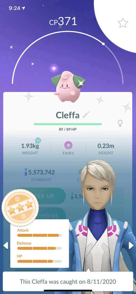 carl68655402's tweet photo. I managed to check 2 more #shinypokemon off my list. #shinycleffa and #shinyclefairy during #enigmaweek. #shinyhunter https://t.co/iKqx5tnaH0