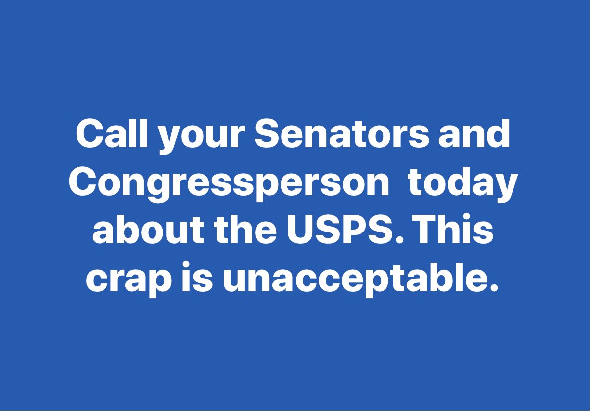 Save the United States Postal Service! #USPS #USPSsabotage #USPSSlowDown #USPS_is_essential https://t