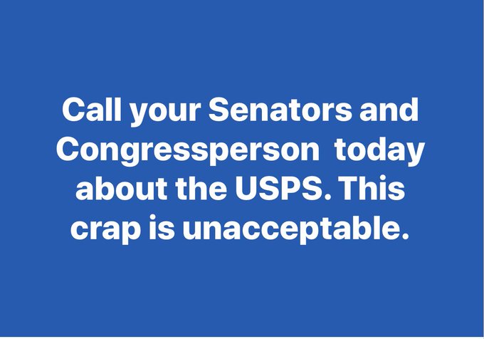 Save the United States Postal Service! #USPS #USPSsabotage #USPSSlowDown #USPS_is_essential https://t