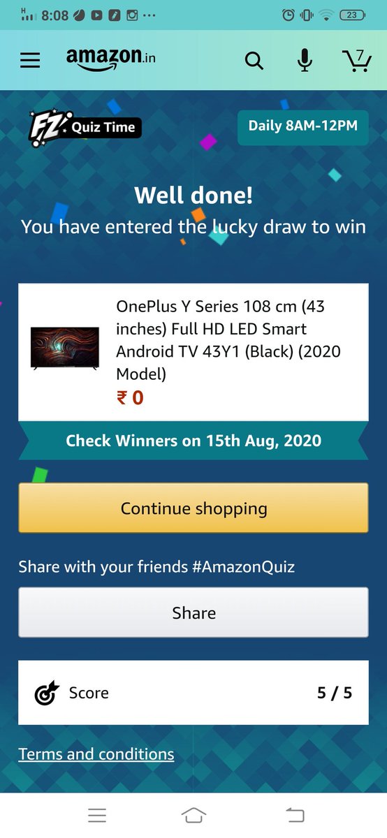 SimnaK2's tweet photo. #AmazonQuiz https://t.co/78wIK8kk7t