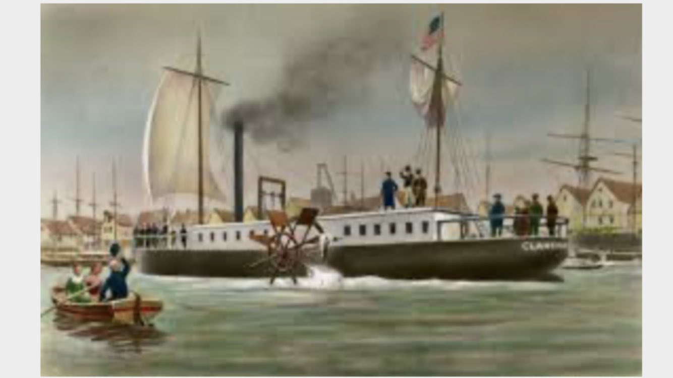 発明者ロバート・フルトン（1765-1815）が1806年にアメリカ上院