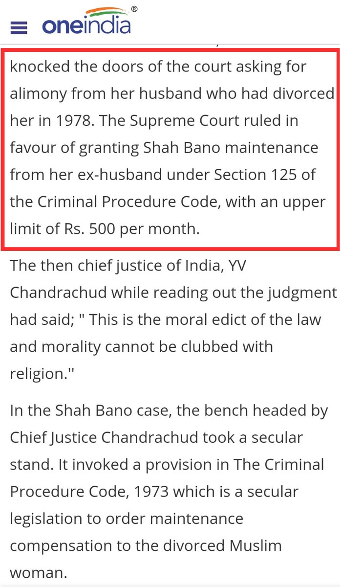 1985 a divorced muslim lady called Shah Bano won a case against her husband where Supreme Court said in verdict that she will receive Rs. 125/month as alimony.Rajiv was under huge pressure from ministers and his minority vote bank, made constitutional ammendment to overturn SC