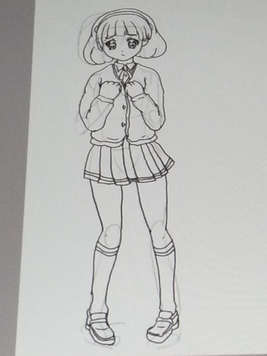 液タブにて トレス練習し損ねてた黄瀬やよいちゃんをカスタム模写したつもりが別人に 38歳から始めるプリキュアのイラスト練習のイラスト