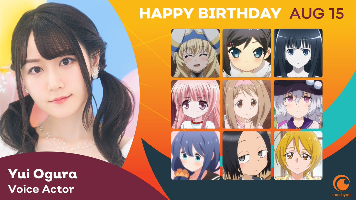 Crunchyroll.pt - (15/08) Feliz aniversário, Yui Ogura! 🎁 ⠀⠀⠀⠀⠀⠀⠀⠀⠀  ⠀⠀⠀⠀⠀⠀⠀⠀⠀ ~✨ Animes na imagem: Pop Team Epic; Karakai Jouzu no Takagi-san;  Goblin Slayer; Tsuredure Children e Yama no Susume - Encouragement of Climb