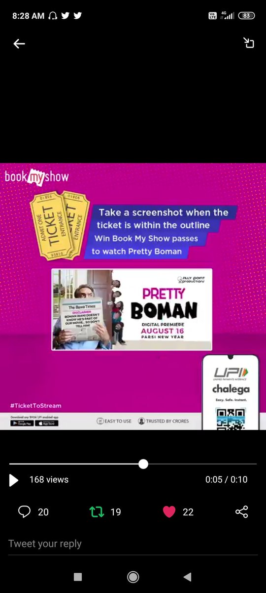 Sriraj__01's tweet photo. @upichalega @bookmyshow Done π
#TicketToStream #BMS
@upichalega
@chilled_Sup @DrDrupad @Fahim6t
@Arunkumar6106 @satyapaljain_86 https://t.co/PhQuog0HSO