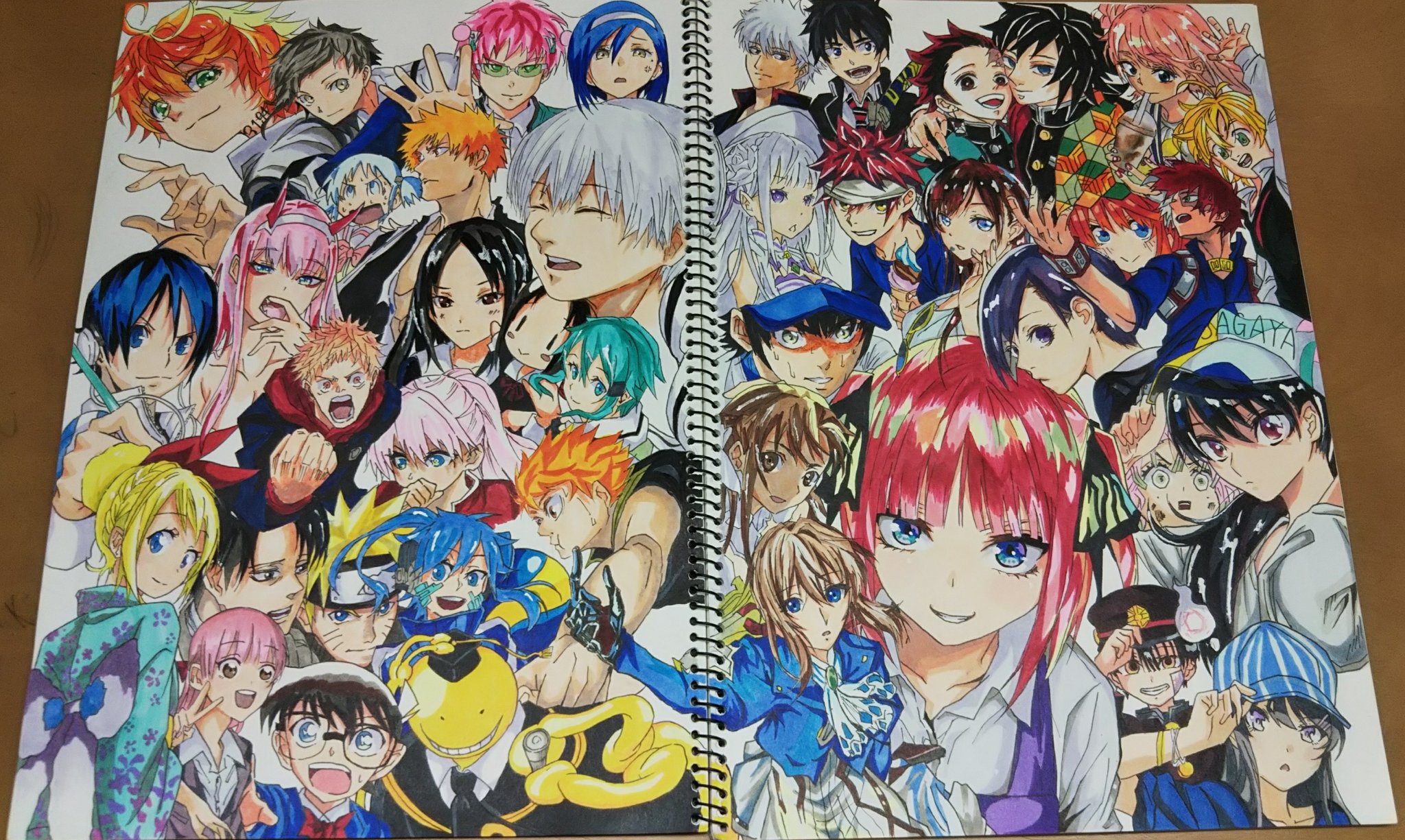 いつき お絵描き大好き人間 人気キャラの集合絵 良かったらいいね Rtお願いします 五等分の花嫁 東京喰種 鬼滅の刃 ハイキュー 約ネバ ヴァイオレット エヴァーガーデン ダリフラ ニセコイ Sao ヒロアカ 青ブタ 呪術廻戦 ナルト