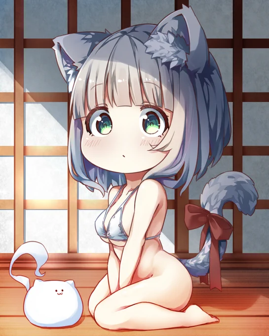 日向ぼっこする猫みょん。 