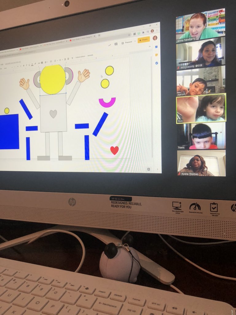 It’s #FunFriday ♥️PreK #PetetheCat #Matman w/@mskeke2002 @newberry_ege 1st week down #virtuallearning <a href="/HumbleISD_EGE/">Elm Grove Elementary</a> #EGEtakingflight 🤍💚🦅