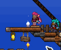 at the nearby dock, the HMS Party, which has uh... seen some better days. the figurehead looks a little familiar, huh? :P also weirdly proud of this lil fishing shack
