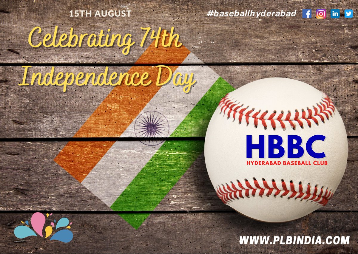 hydbaseball's tweet photo. HBBC Wishes You All Happy Independence Day!!

Let's make a strong decision, to value our nation and never forget the sacrifices from those who gave us freedom.

#independenceday #baseballhyderabad #hbbc #plbindia #baseball #india #sports https://t.co/neUBK6b7Bf