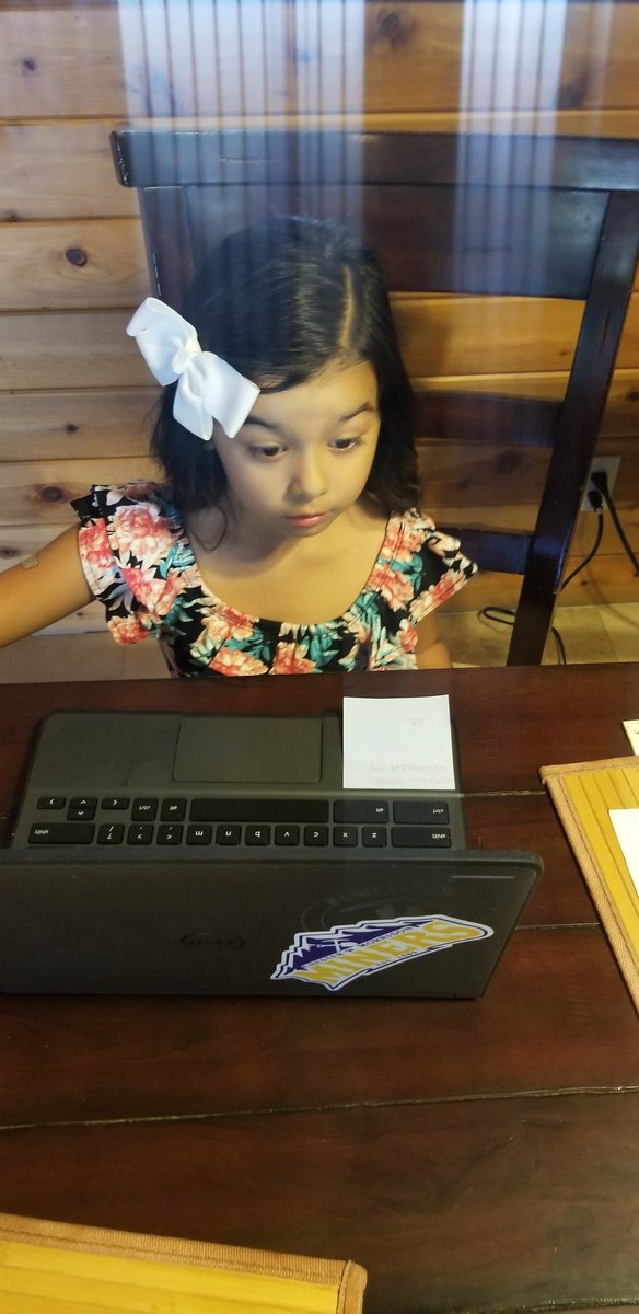 MrsCovas's tweet image. My daughters face on her #firstdayofTK in #distancelearning when her teacher used her name. Relationships can be built virtually.  #teachersmatter #hope #ourfuture