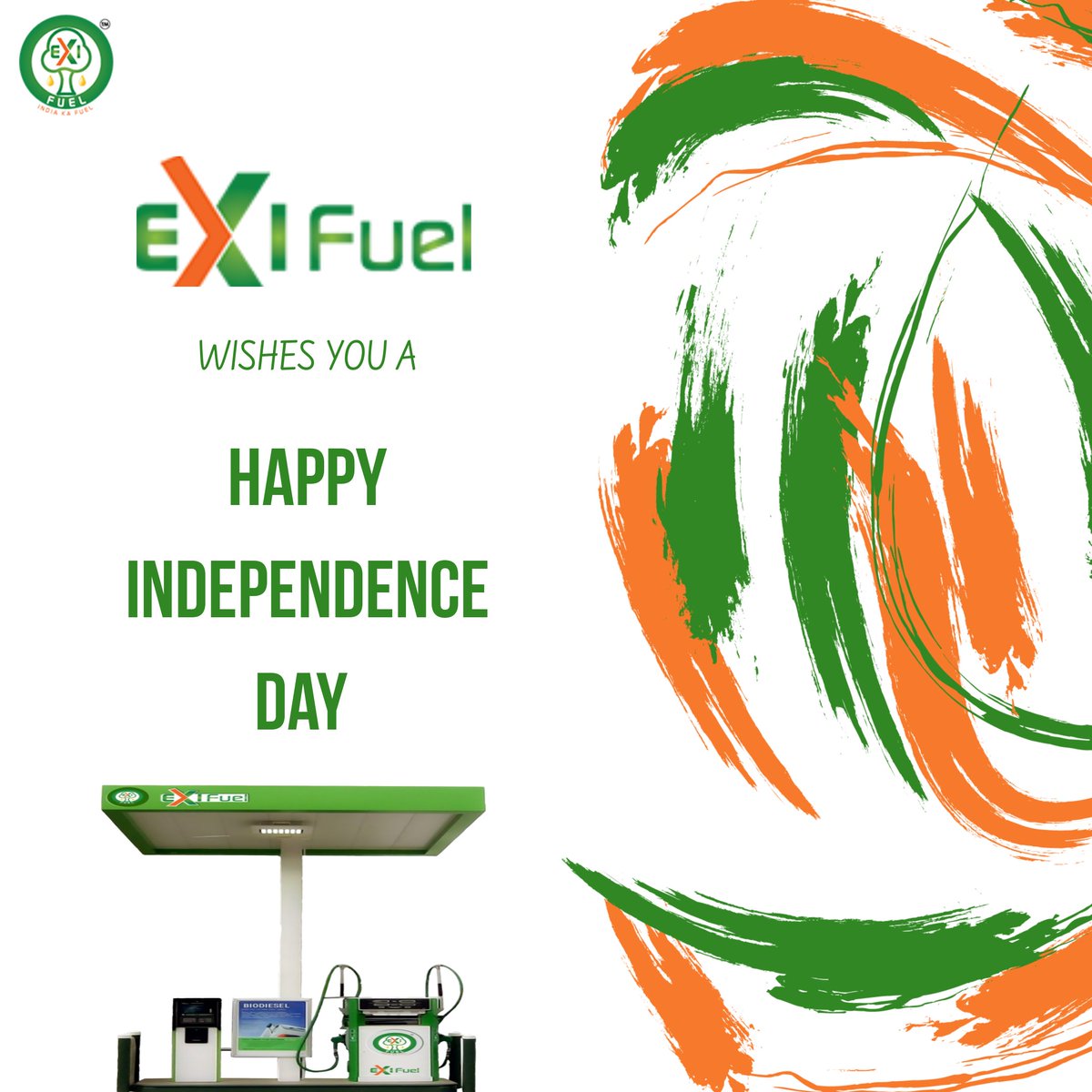 Exifuelindia's tweet photo. May the indian tricolor always fly high,
warm wishes on the grand occasion of Independence Day. Jai Hind 🇮🇳
#happyindependenceday #independenceday2020
#exifuel #indiakafuel https://t.co/KEeoildv6B