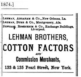 9/65Cotton those days, thanks to an abundance of land and slaves, was Alabama's highest-grossing cash crop. Such was its value that the Lehmans even started accepting raw cotton as payment for merchandize, slowly morphing into a cotton-trading enterprise.