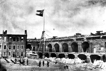 12/65On April 12, 1861, barely a month into Lincoln's presidency, Gen. Beauregard's men bombed Fort Sumter officially inaugurating the American Civil War. The secession had already begun the previous year and all cotton states were part of the Confederacy now.