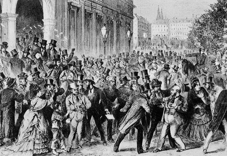 21/65This triggered a panic across Europe where many businesses stood heavily invested in the US Treasury bonds. By 1893, wheat prices had crashed worldwide further aggravating an already problematic situation. A panic in London triggered gold runs in America.