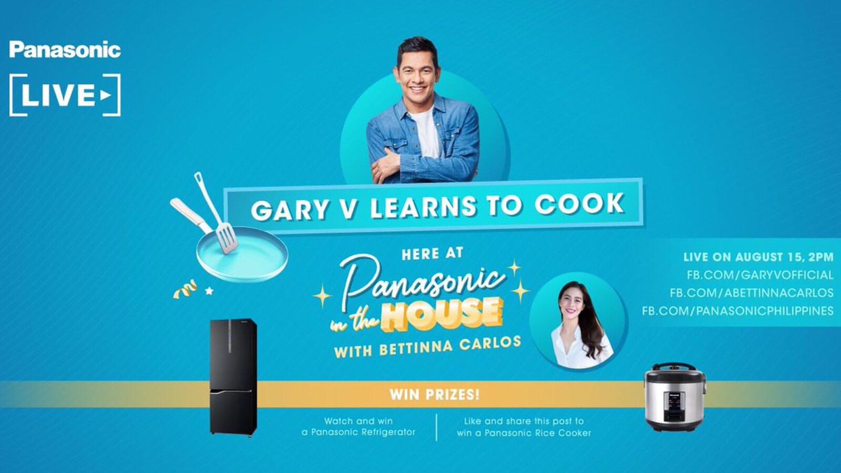 AngeliPV's tweet photo. TODAY Aug 15, 2PM for @GaryValenciano1 Learns To Cook at this standby link 🥩❄️🔪
https://t.co/oHW5jqYUbo with @abettinnacarlos! #PanasonicInTheHouse 
You can WIN a PANASONIC #JapanQuality INVERTER REFRIGERATOR and more!😉🥳
#AlagangPanasonic
#ServedFreshWithLove 💙
#GaryVCooks https://t.co/t6FN708ojU