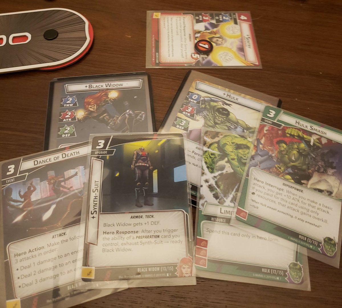 Punchboarders's tweet photo. Black Widow and Hulk make a pretty good team. Still enjoying this one a bunch,  @FFGames #sunisgoingdown #marvelchampions https://t.co/gVCsHyfs0C