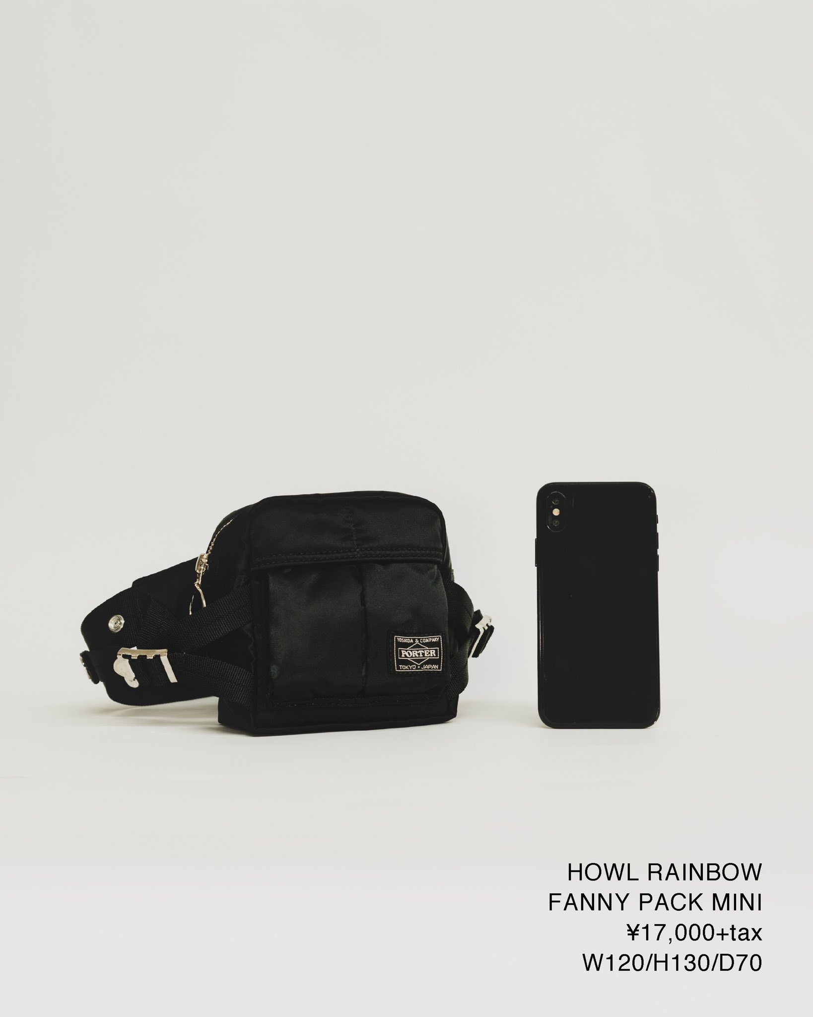 人気セール，人気】 PORTER HOWL FANNY PACK MINI BLACK