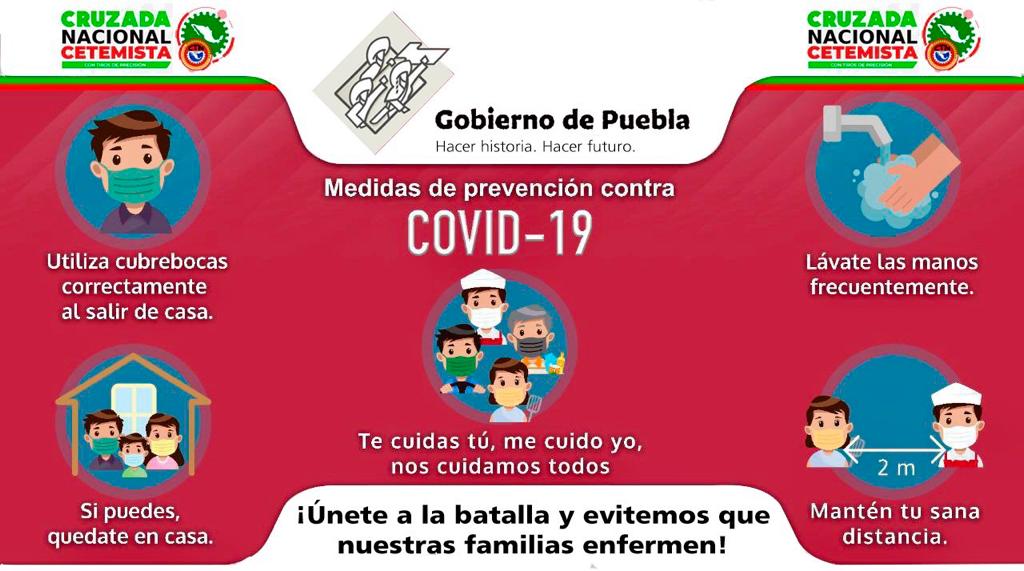 CTMPuebla's tweet photo. Sumados al PACTO COMUNITARIO Convocado por Sr Gobernador @MBarbosaMX Iniciamos Jornadas de Concientización con Nuestros Compañeros Dentro de las 592 Empresas. Reforcemos las Medidas de Sanidad en esta Reactivación Económica. Somos Más de 80Mil Familias que Debemos #CuidarnosTodos https://t.co/YfxhQM0CwJ