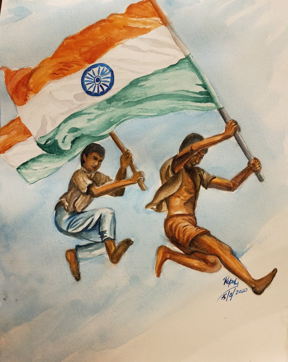 Rupali_Sri's tweet photo. स्वतन्त्रता दिवस की शुभकामनाएं
🇮🇳🇮🇳 जय हिन्द 🇮🇳🇮🇳

My new creation
Watercolour on sheet
@narendramodi @PMOIndia  @IndependenceDay @myogiadityanath https://t.co/MfhF9vwx9D