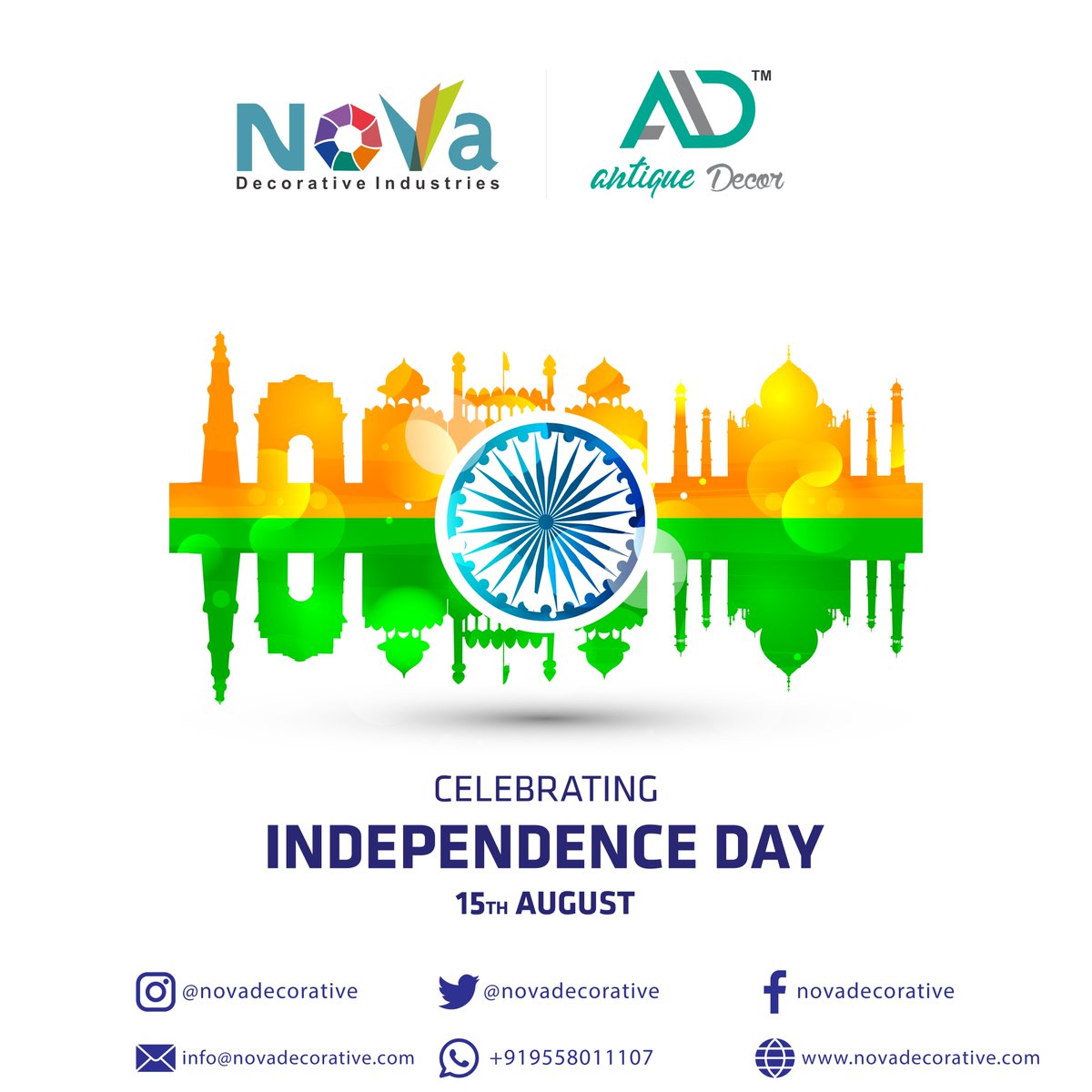 NovaDecorative's tweet photo. To our freedom fighters, to our soldiers, to our heroes of the nation, they are the reason we are still alive, and we will never forget their sacrifice. Happy Independence Day!
#independenceday #india #nova #novadecorative #antiquedecor #15august https://t.co/tBTiYeKMOv