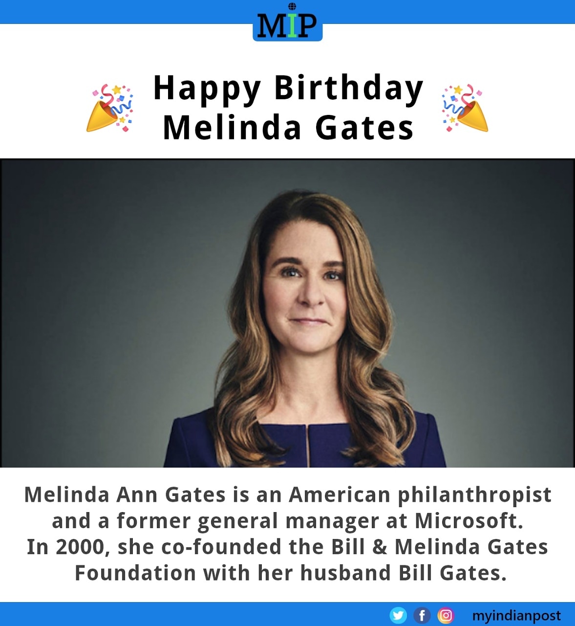Happy Birthday  Melinda Gates     