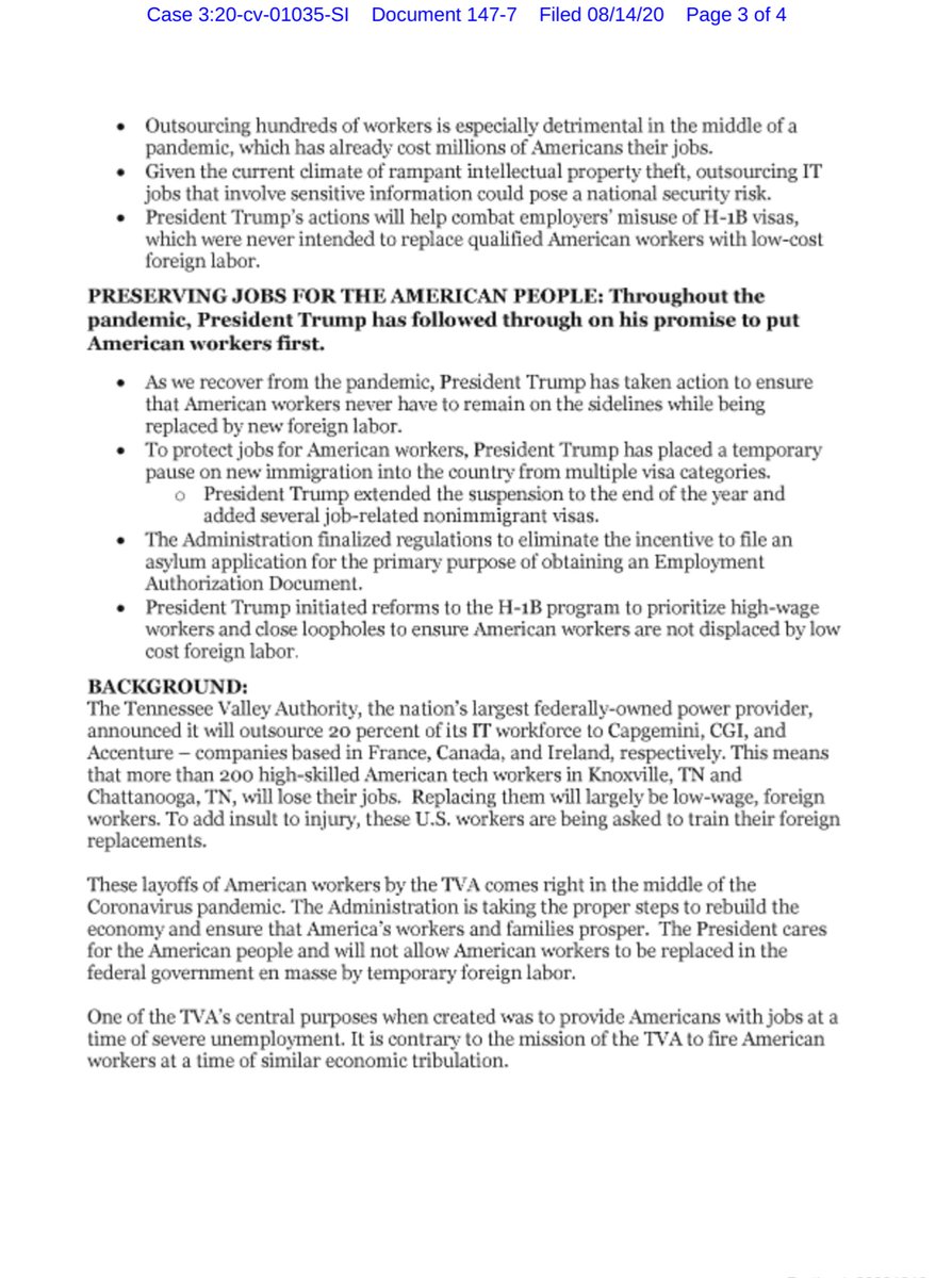 Yes because reading  @DHS_Wolf media memorandum (Exhibit 7) is - exactly what most of us would expect. But I kind of wonder did  @FoxNews come up with this propaganda or did it originate from the White House vís-a-vís Stephen Miller https://ecf.ord.uscourts.gov/doc1/15117645203