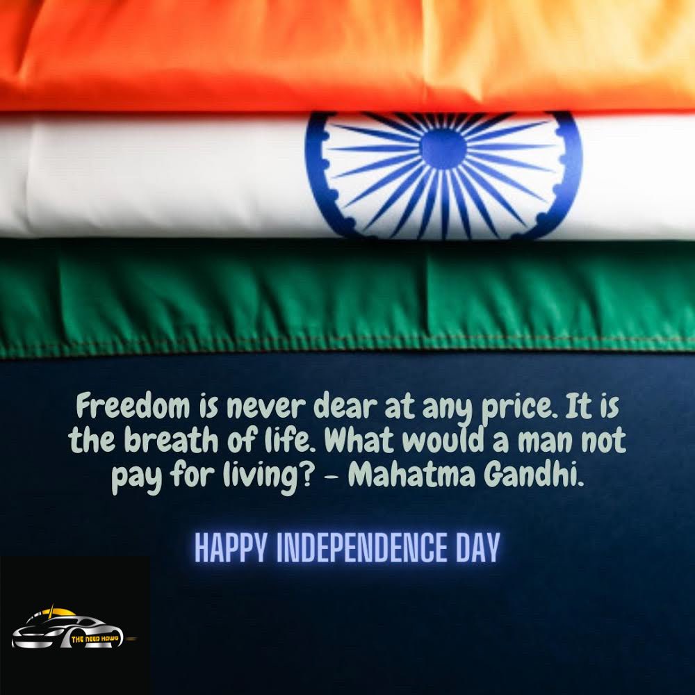 TheNeedHawg's tweet photo. Freedom is never dear at any price. It is the breath of life. What would a man not pay for living? - Mahatma Gandhi.
#HappyIndependenceDay #happyindependenceday2020 #happyindependencedayIndia #VandeMataram https://t.co/9vEGXWb6aI