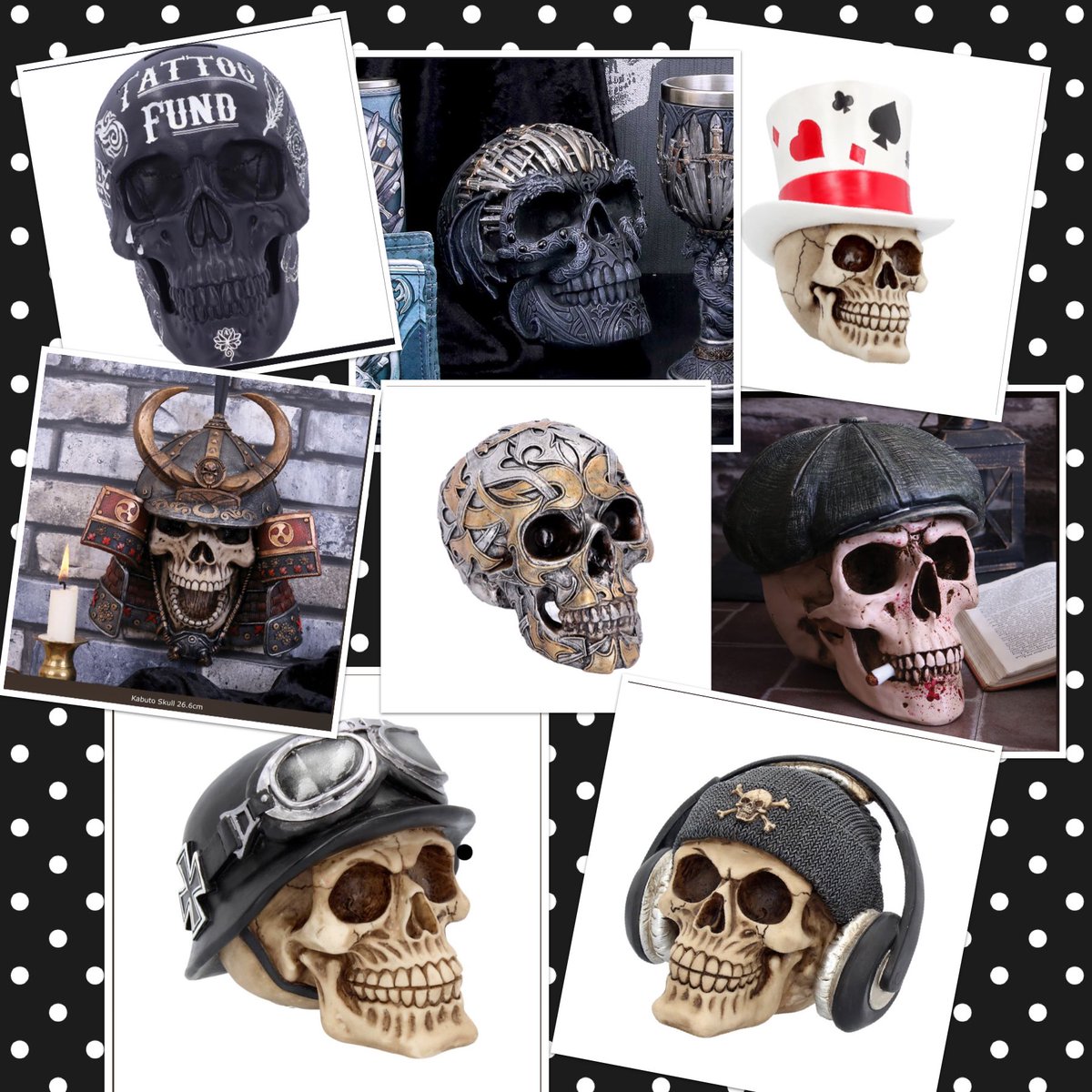 Probably the best range of skulls! Much more in store ☠️ #skulls #skulls💀#skullart #skullmoneybox #skulltattoo #shoplocal #hornchurch #hornchurchessex #havering #yourmodernvillage #savethehighstreet @HomeSweetHomeHx <a href="/wyndhambarbers/">Barbers at Wyndham</a> <a href="/Mr_Simms_Hx/">MrSimmsHornchurch</a>