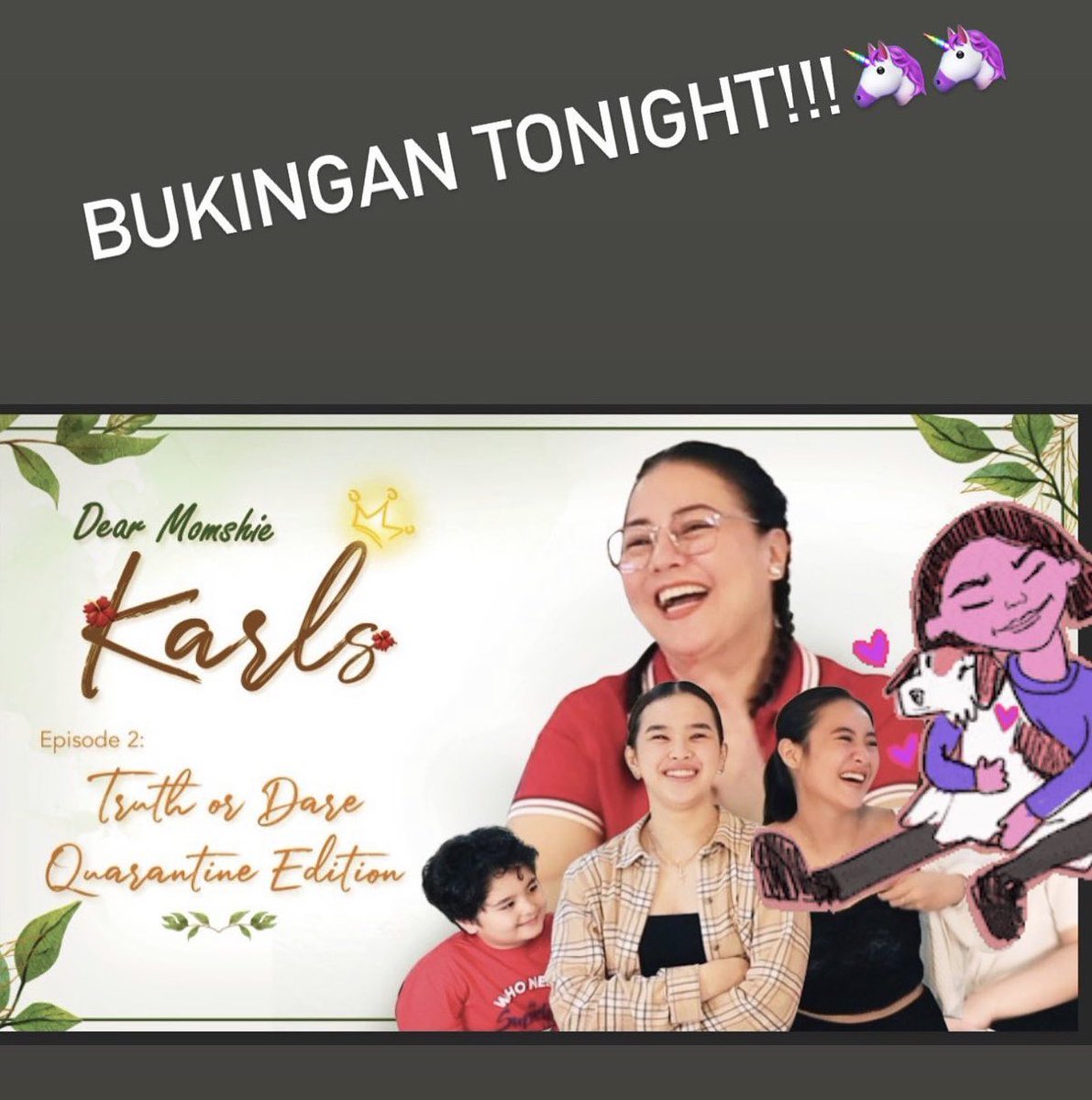 min_bernardo's tweet photo. Abangan later this evening 8pm, subscribe and like ang Youtube channel ng ating Dear Momshie Karls https://t.co/7AsLttU6cI
