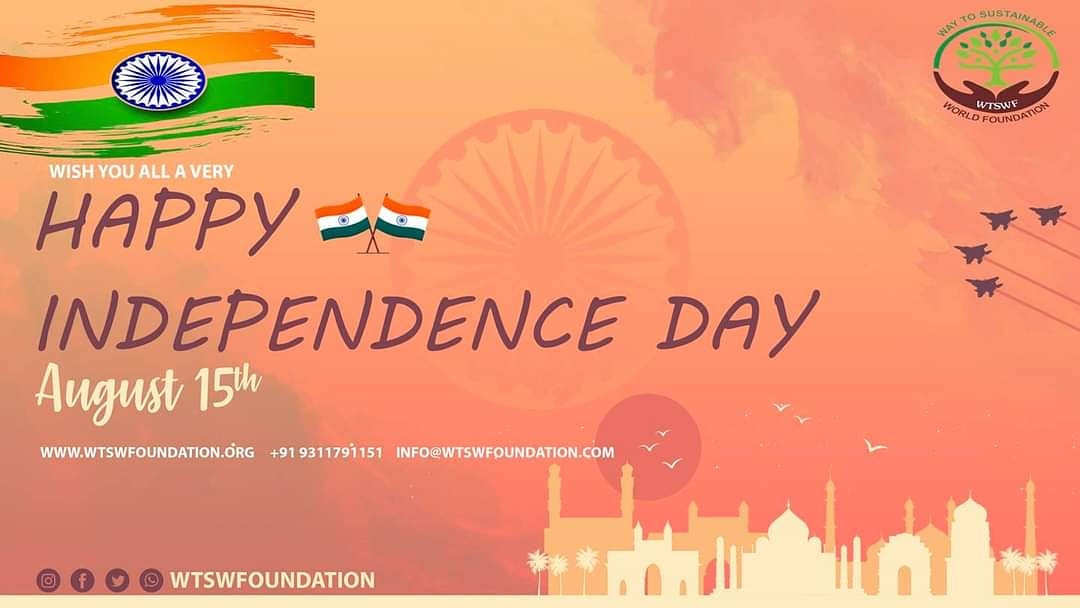 wtswfoundation's tweet photo. We wish our dear citizens a very Happy Independence Day. Our country is our home!

WTSWF aims to preserve the environment.

We are working for not just the environment, but also our human capital. WTSWF is going to launch Social Entrepreneurship Program for Students in MSME https://t.co/2iN2bDRkp7