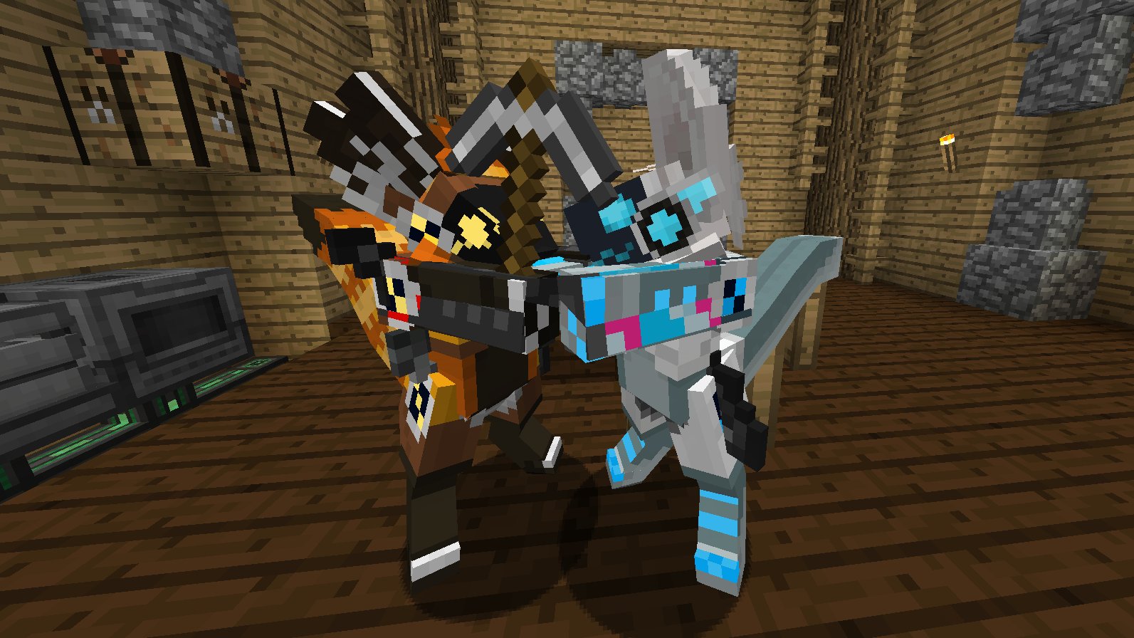 I have made myself a glow in the dark protogen player model for Minecraft  using the customizable player models mod : r/protogen