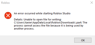 Outoforderfoxy On Twitter I Have Uninstalled Studio And Roblox And After Attempting To Reinstall Studio The Same Error Comes Up - roblox studio unable to login