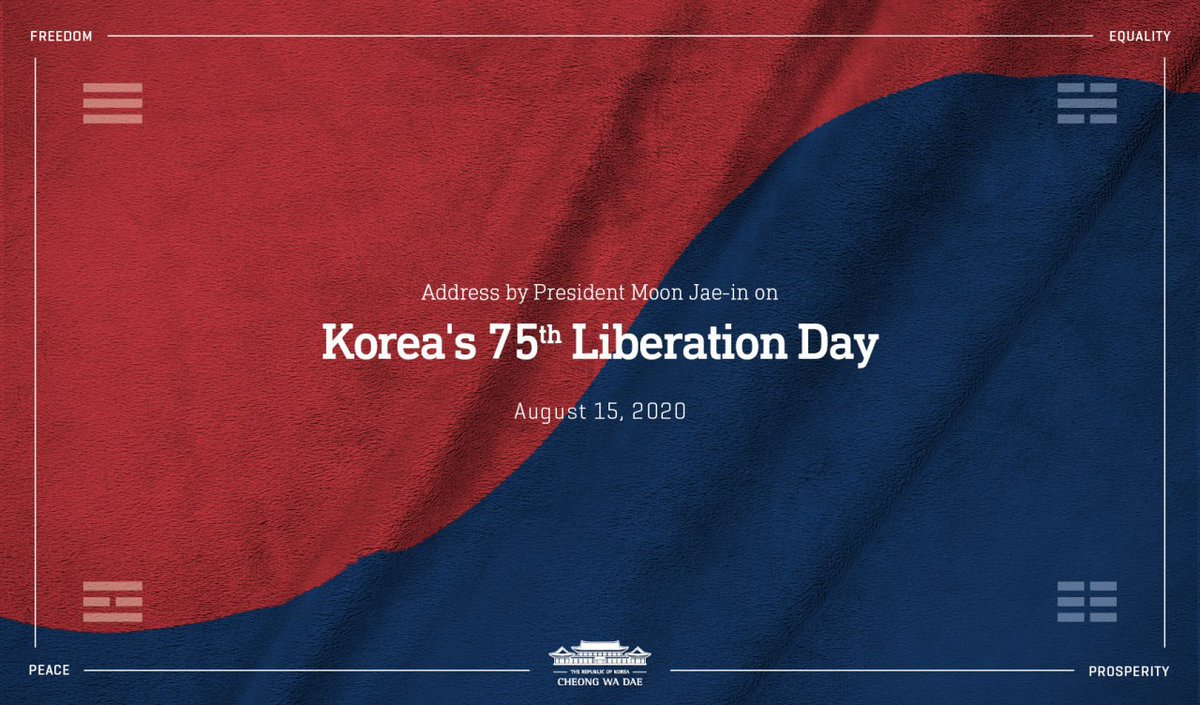 Address by President Moon Jae-in(<a href="/moonriver365/">문재인</a>) on Korea’s 75th Liberation Day

▶Full text : bit.ly/2PTwv3t