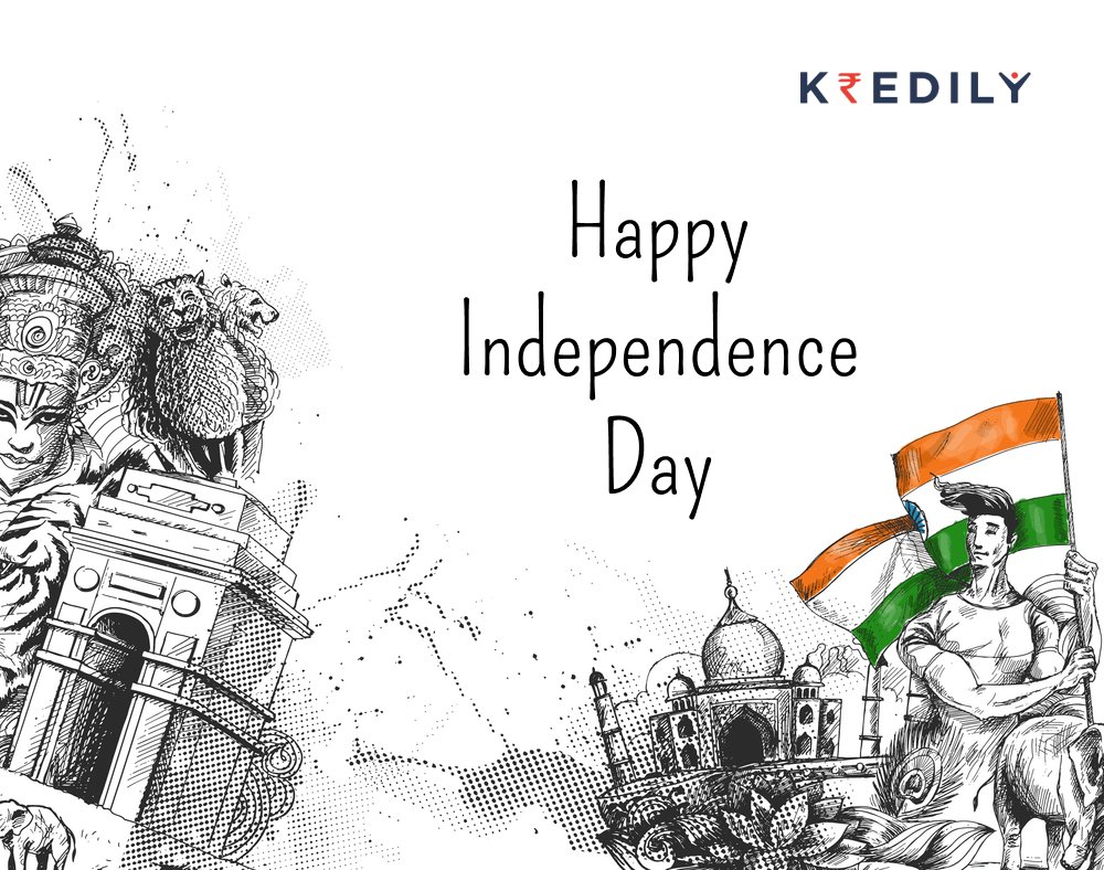 kredily's tweet photo. Today is a day to feel proud about being a part of this great nation. May this spirit of freedom leads us all to success and glory in life. Happy Independence Day! https://t.co/jNlwsoLmuZ
