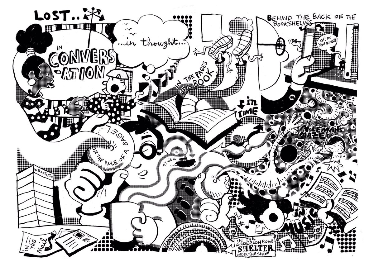 JoshKnowles75's tweet photo. It’s @SmallPressDay and here’s the first of two mini comics I’ve made to celebrate @BurleyFisher bookshop entitled ‘MAP’ #spdchallenge #celebrateindependence #supportlocalbusiness #comics #wordsandpictures https://t.co/2a0WacbIOZ