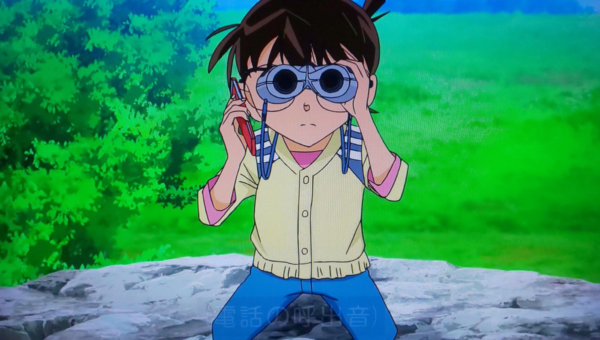 睦月 בטוויטר 双眼鏡で覗きながら推理して 刑事を思うがままに使い リモートで事件を解決すると言う ご時世に則った活躍をするコナンくん 名探偵コナン Conan