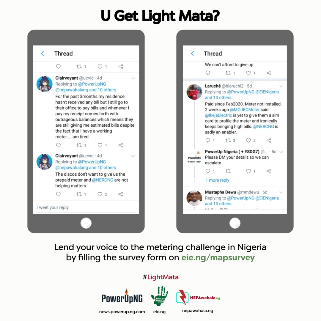 EiENigeria's tweet photo. If you haven't quite got around to completing our 'M.A.P Survey', today is the final deadline: https://t.co/EiYC3jg7LO.
#LightMata @nepawahalang @powerupng https://t.co/oEvoB6sPy9