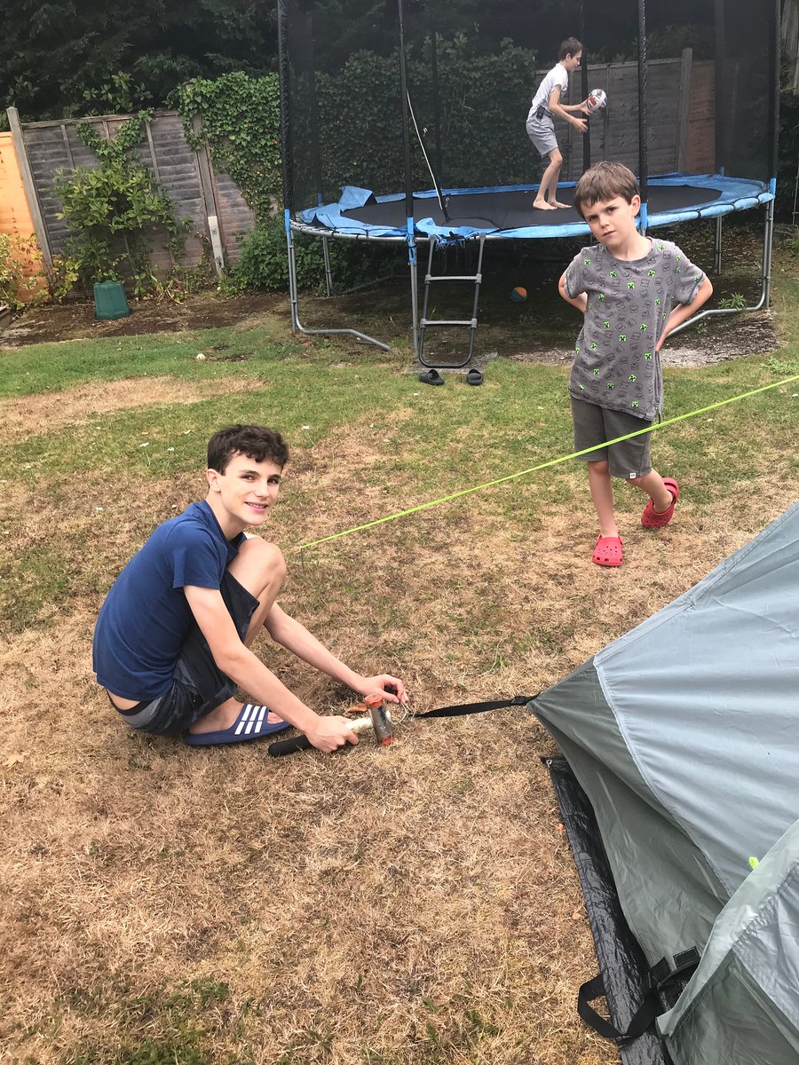 surreyscouts's tweet photo. Lots of happy Surrey Scouts camping out in their gardens last night for the start of #Roar2020! 

You can still register to take part in this weekend's programme of brilliant activities and join in with this evening's live campfire: https://t.co/kQPDGb3kJ2 https://t.co/A401vaNbIf